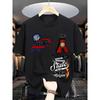 European and American men's summer fashion letter graffiti print comfortable and breathable