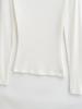 Women's Slim Fit Long Sleeve Cashmere T-Shirt with Half-High Collar for Spring and Autumn