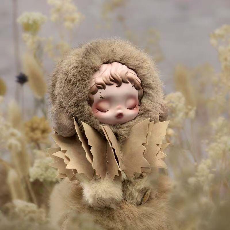 Pop Mart Winter SKULLPANDA Light Weave Garden Serie Silikon Gesicht Plüsch Anhänger Blind Box