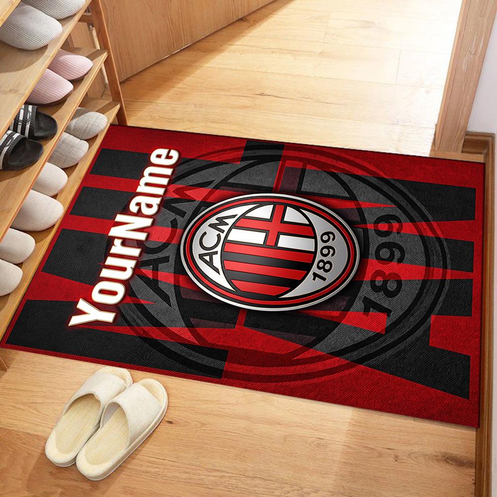 Ac Milan Customized Name Area Rug Suitable for Balcony Entryway Outdoor Dormitory Antislip Carpet Office home decor Spiritual Gift