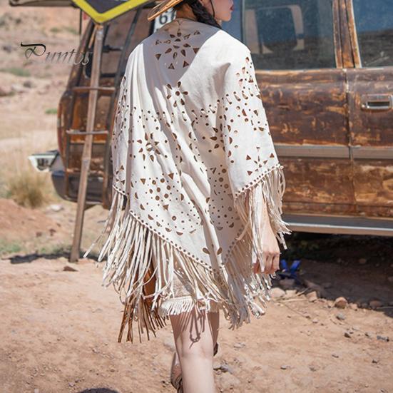 Winter Accessory Women Shawl Warm Fabric Solid Color Versatile Hollow Classic Tassels Hem Scarf Comfortable Wrap