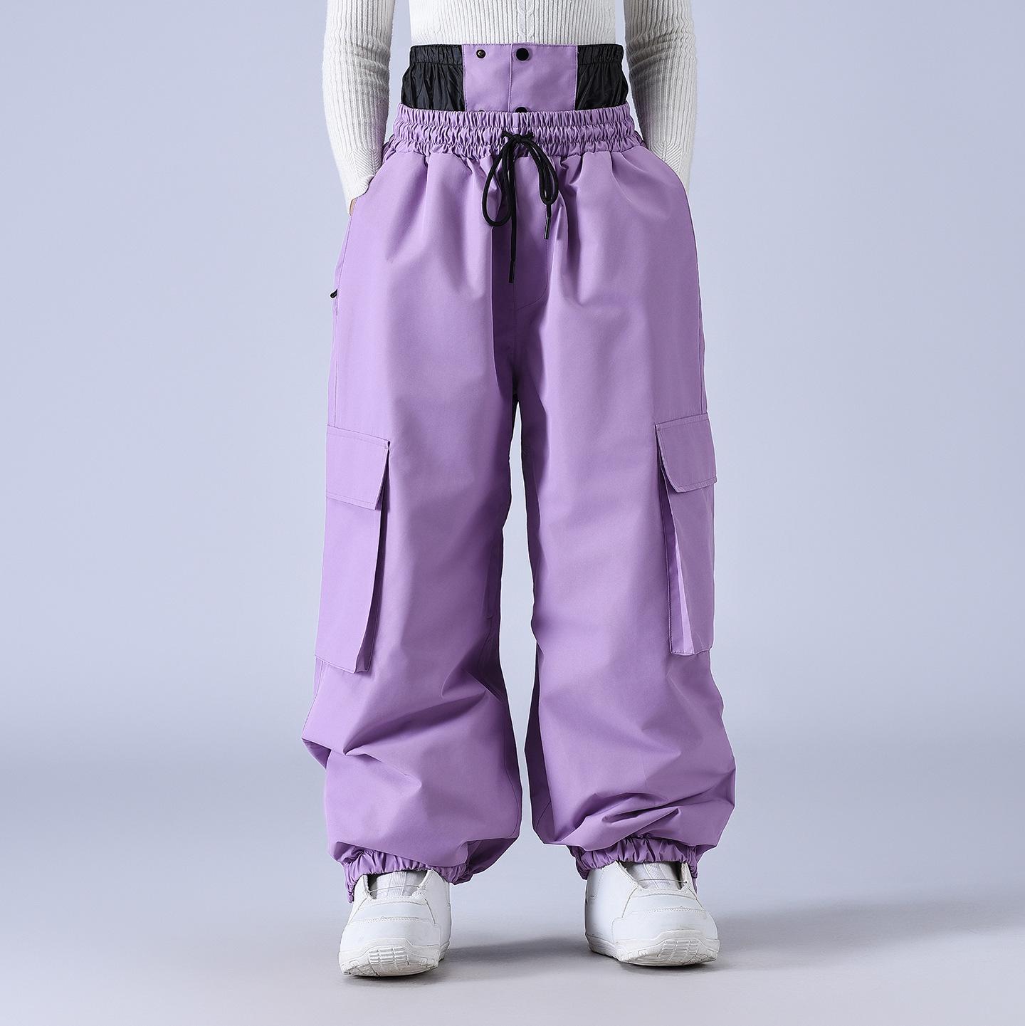 Unisex Ski & Snowboard Pants - Windproof, Waterproof, Warm, Loose Fit for Winter Outdoor Activities XL