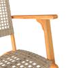 Garden Chairs 2 pcs Beige Poly Rattan and Acacia Wood