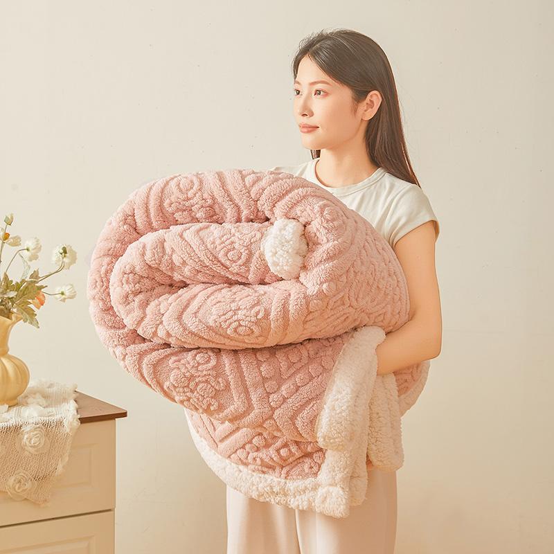 Ultraweiche doppellagige Fleecedecke für das Bett Verdickte kuschelige Samt-Wärmedecke Herbst Winter Plüschdecken für Sofa Nickerchen