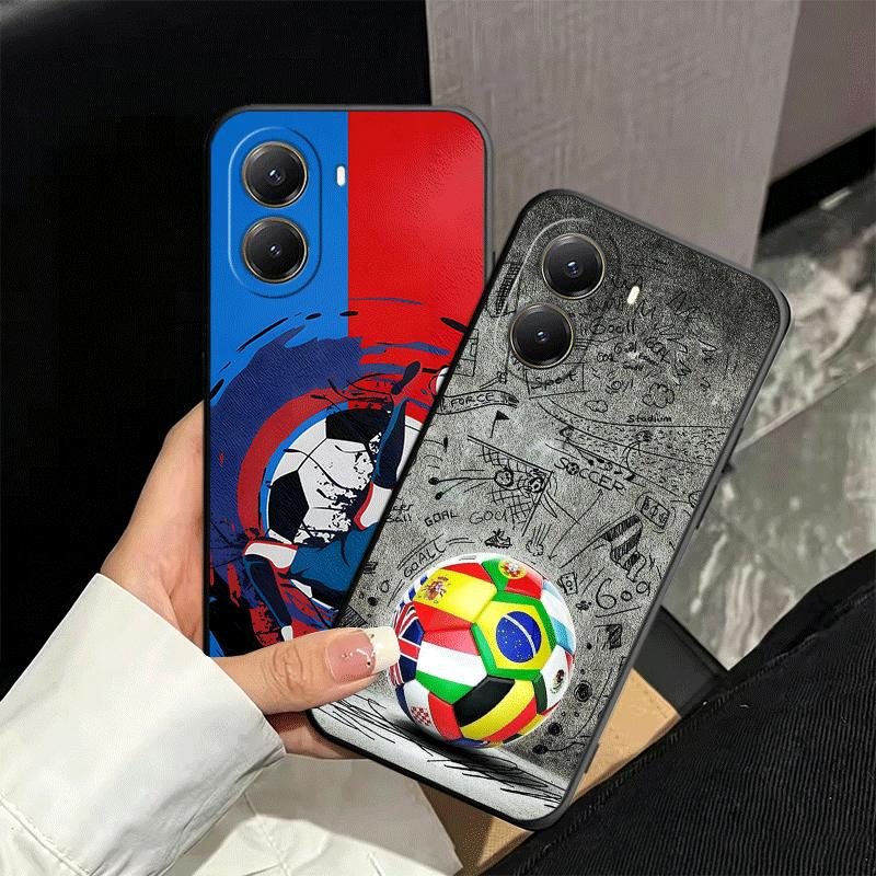 Football Soccer Ball Design Soft Phone Case for Xiaomi Poco X5 X6 X7 X8 Pro Max X3 F7 F8 Ultra M8 M7 M6 M5 Redmi 15 15C 14C 13C