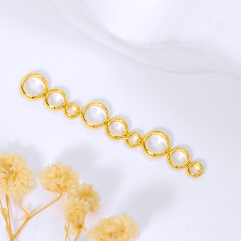 18K Gold-Plated Copper Ring with 14K Gold-Filled Closure for Bracelets and Necklaces - Pearl Ring Design.