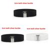 Fashion Womens Wide Elastic Leather Belt Metal Buckle For Dresses And Casual Wear