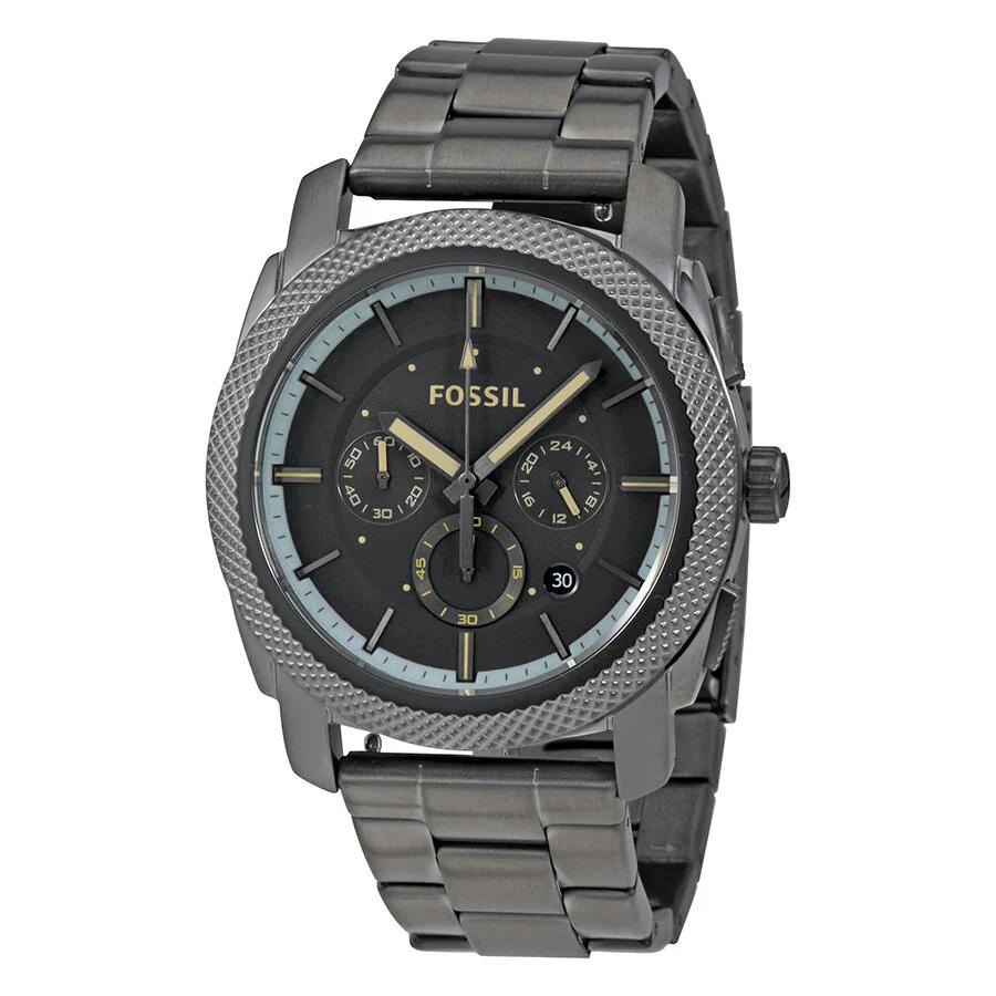 Fossil Herren Quarz Edelstahl Drei-Zeiger Uhr Edelstahlgehäuse/Kratzfestes Glas FS5172