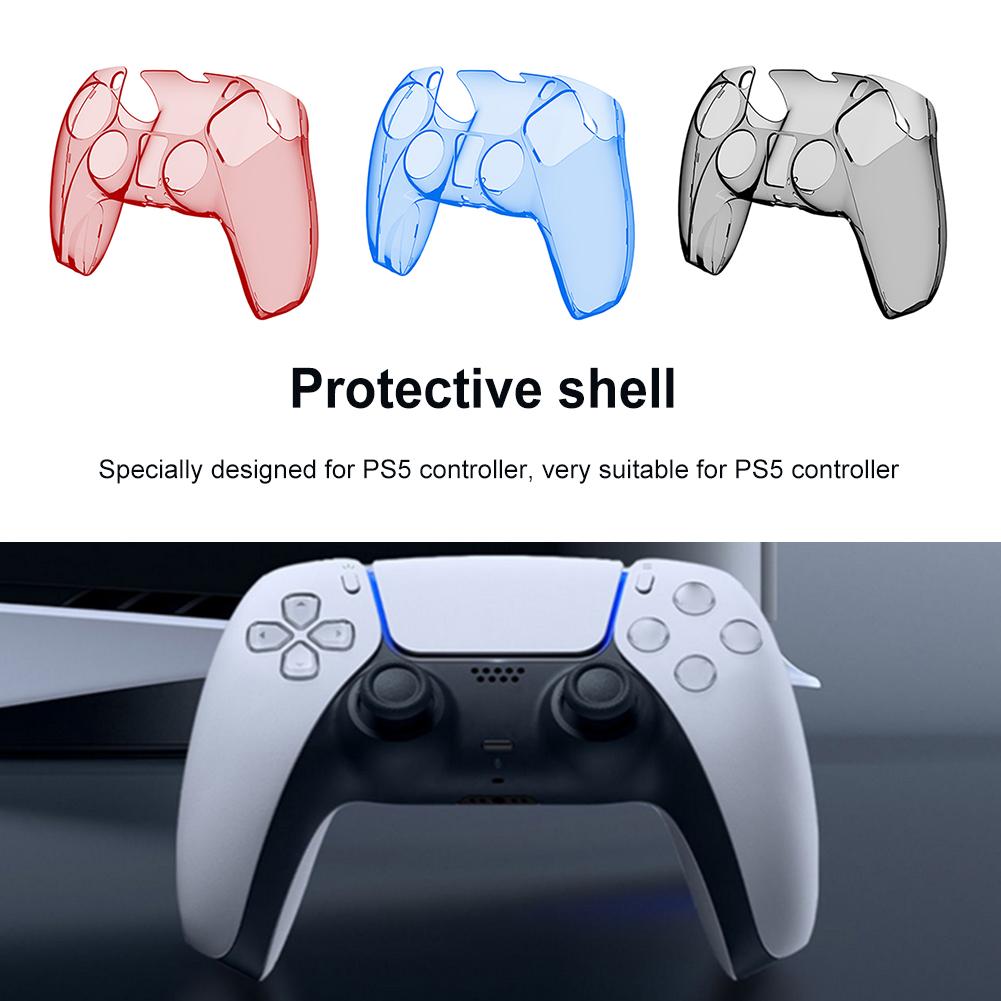 Game Controller Case Transparent Controller Shell Cover Slim Crystal Body Protector Gaming Accessories for Sony Switch Console