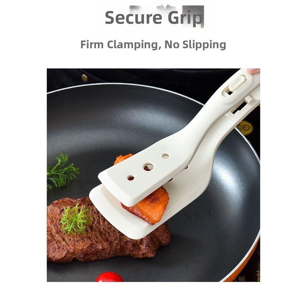 Heat Resistant Egg Flipper Spatula Silicone Fried Steak Clamp Spatulas Bread Clip  Barbecue Use