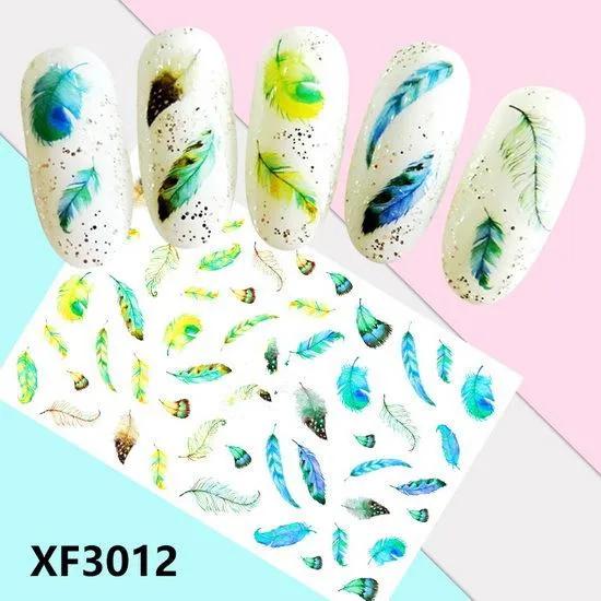 1 Sheet Colorful  Flowers and Animals  Water Transfer Slider for Manicure Nail Art Decoration Nail Sticker