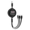 3 In1 Retractable Fast Charge Data Cable USB Android Type-C IPhone Car Accessories For Cadillac XT5 XTS CTS BLS SLS DTS SRX Escalade Tiburon Deville