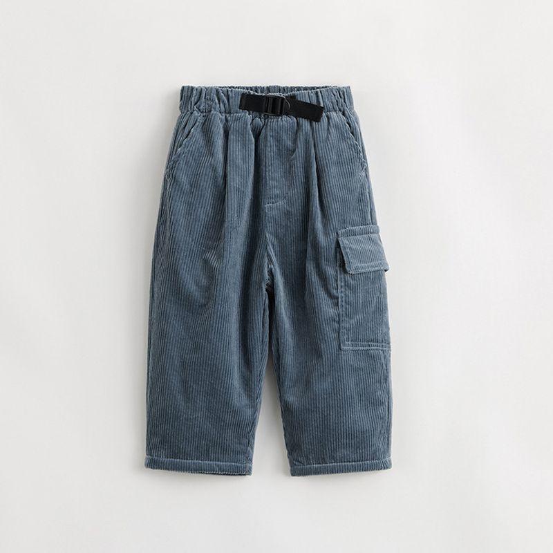 [Fleece-Lined] Mark Jenny Boys  Urban Outdoor Corduroy Cargo Pants Children s Pants Winter Wear 231972 Old Blue(-Fleece-Lined) 120