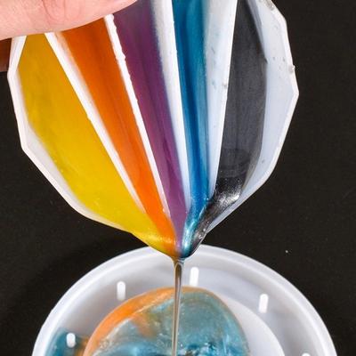 1 Stück Epoxid Silikon Farbmischbecher Tönungs Dosierbecher DIY Handwerk Gießwerkzeug Silikon Farbbecher Silikon Abteilungsbecher