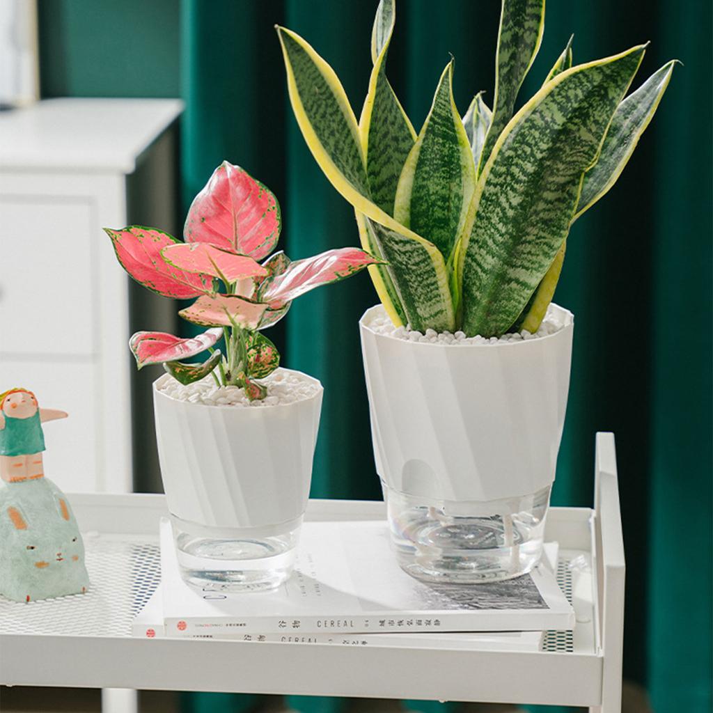 Fauler Blumentopf Automatischer Wasseraufnahme Pflanzgefäß Organisationsbehälter für Innen Außen Garten Hof Pflanzenorganisator