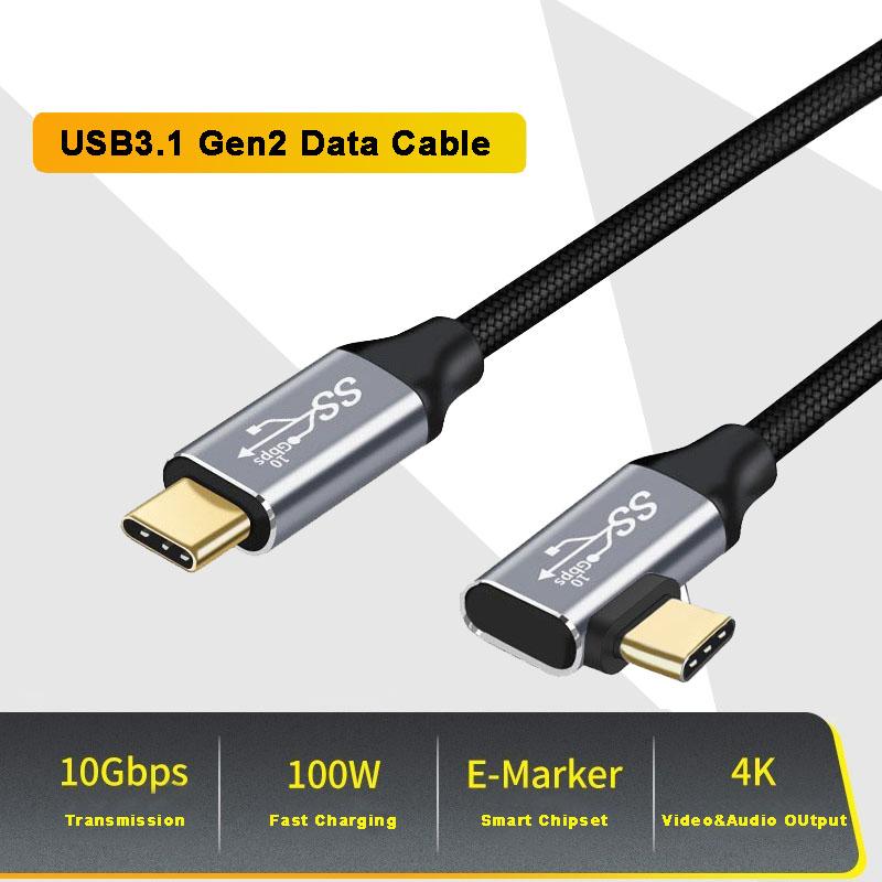

1m 100W PD USB-C QC4.0 4K Cable USB3.1 Gen2 10Gbps Thunderbolt 3 Fast Charging Data Video Transmission Cord for MacBook Air/iPad Pro 2020 As Shown A
