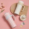 CORELLE COORDINATES Stinless Steel Vacuum Mug Tumbler (1.25L) with Straw Pink/White