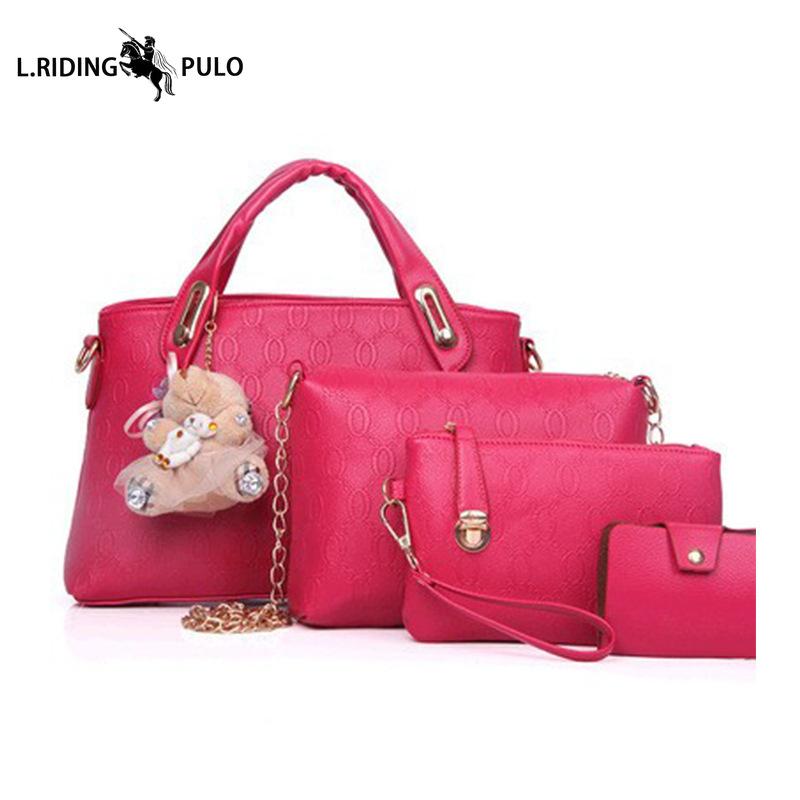 Stilvolle und lässige Schultertasche mit Bärenmuster für Mutter und Kind, Umhängetasche für Pendler, Handtasche für Damen mit großem Fassungsvermögen