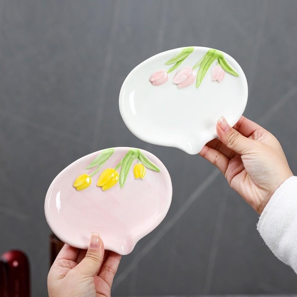 Non Perforated Ceramic Soap Box Delicate Soap Storage Tray Bathroom Organizer Soap Dish Home Decor
