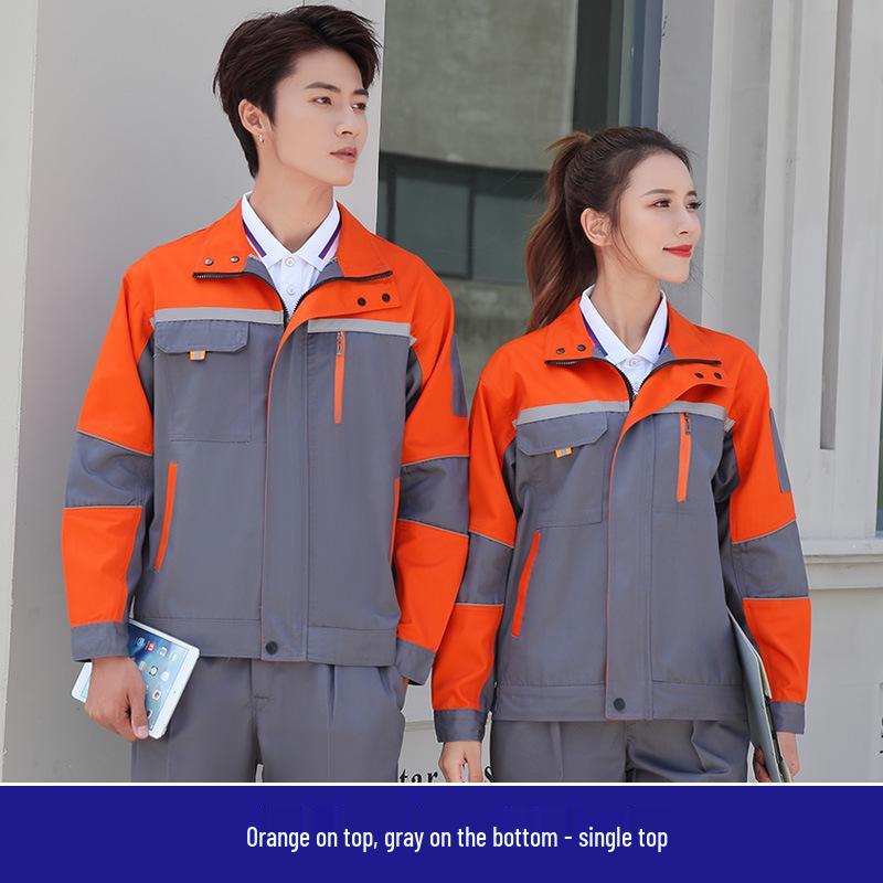 Men's Dirt-Resistant Reflective Workwear Set - Long Sleeve, Wear-Resistant for Autumn/Winter.