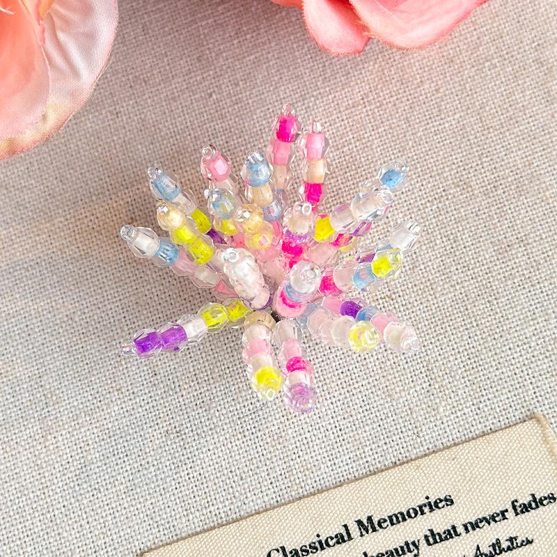 Beaded Flower Handcrafted Beaded Jelly Shoes Shoes Buckles Sandals Accessory For Woman Removable Shoe Accessories
