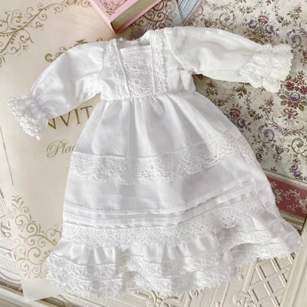 Rakulifey Blythe Clothes Dress Outfit One-Piece Clothes Neo Blythe Costume White Obitsu 24