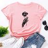 Casual Loose Top Fashion Print Short Sleeve Versatile T-Shirts Women’s