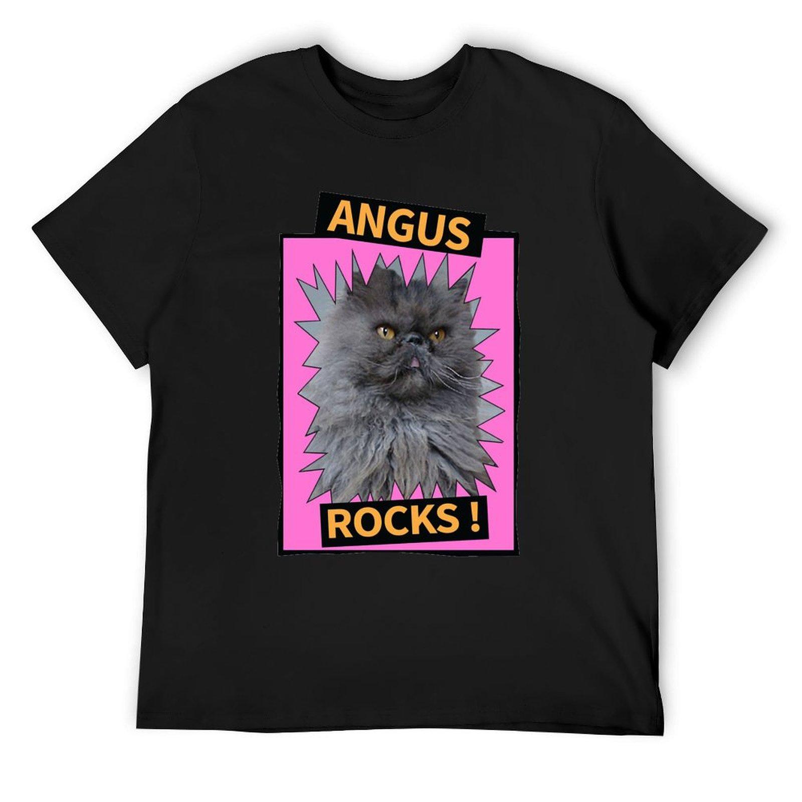 Angus Rocks Essential T-Shirt graphic tee shirt plus size tops mens cotton t shirts 4XL