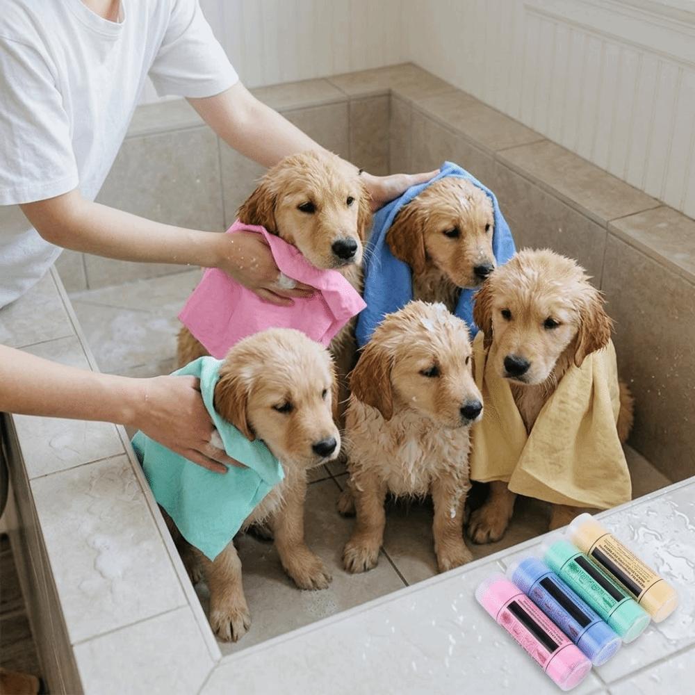 Soft Texture Dog Bath Towel Ultra Absorbent Absorbent Pet Towel No Lint Pet Towel Bath Time Use розовый