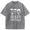 Science Chemistry Heavy Metals Periodic Table Black Graphic T Shirts Mens Fashion Washed Camisetas Leisure