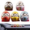 Japanische Keramik Daruma-Puppe Mini-Daruma Zen-Statue Bausatz Daruma-Figur Glücksbringer Auto-Innenraum Wohnen Tischdekorationen