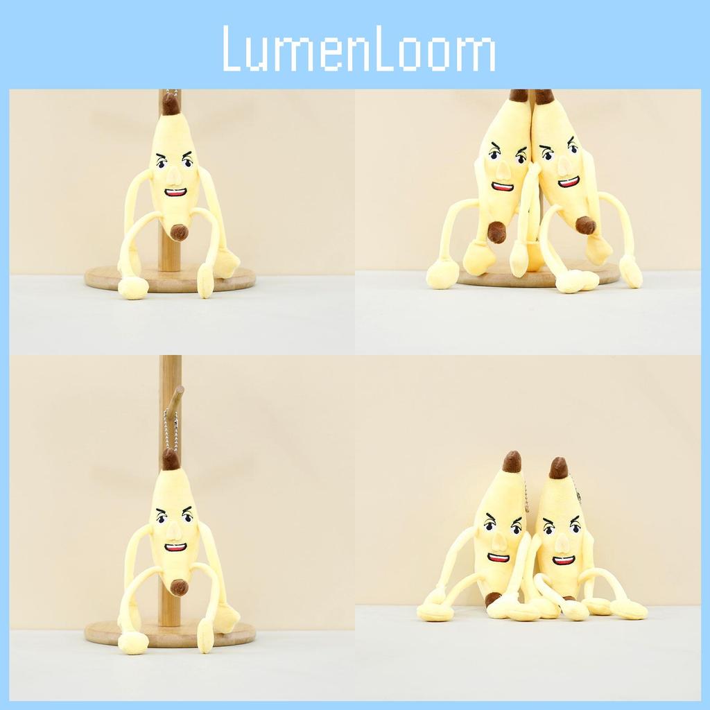 Adorable Banana Plush Keychain Cute Long-legged Stuffed Toy For Bags And Keys