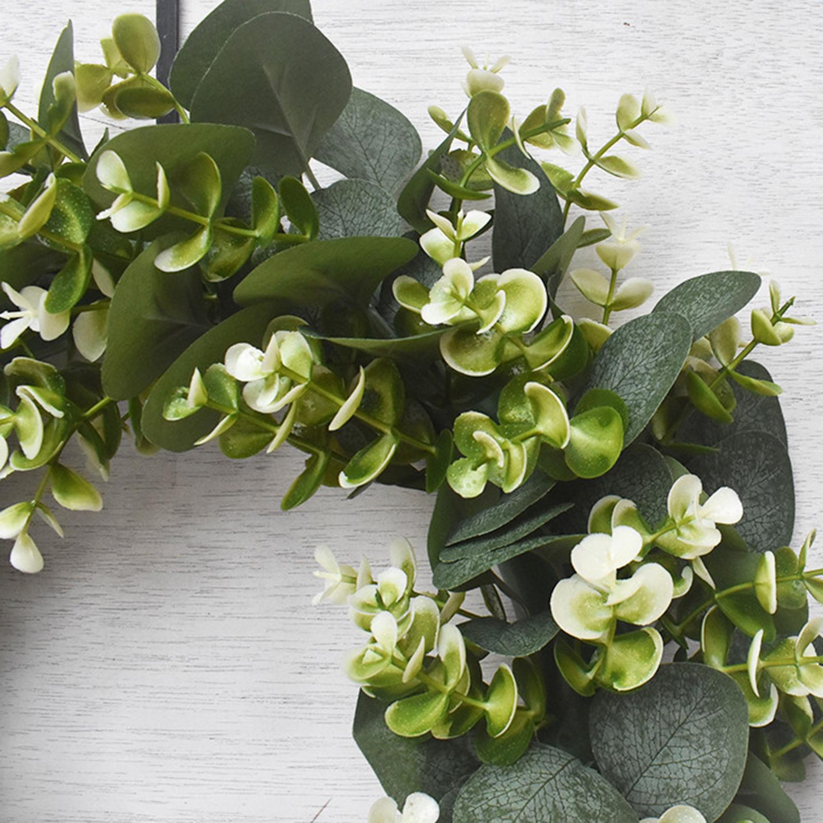 30 см искусственный эвкалиптовый венок для входной двери — фото 5