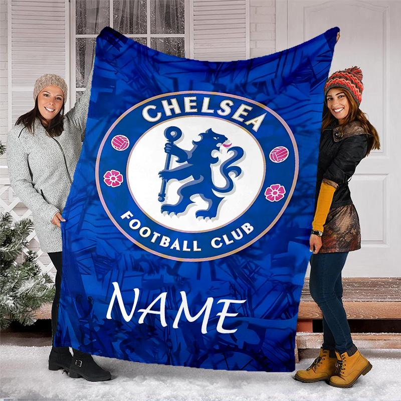 Customizable Football Throw Blanket – Personalized Name, All-Season Cozy Snug Blanket, Machine Washable, Personalized Blanket