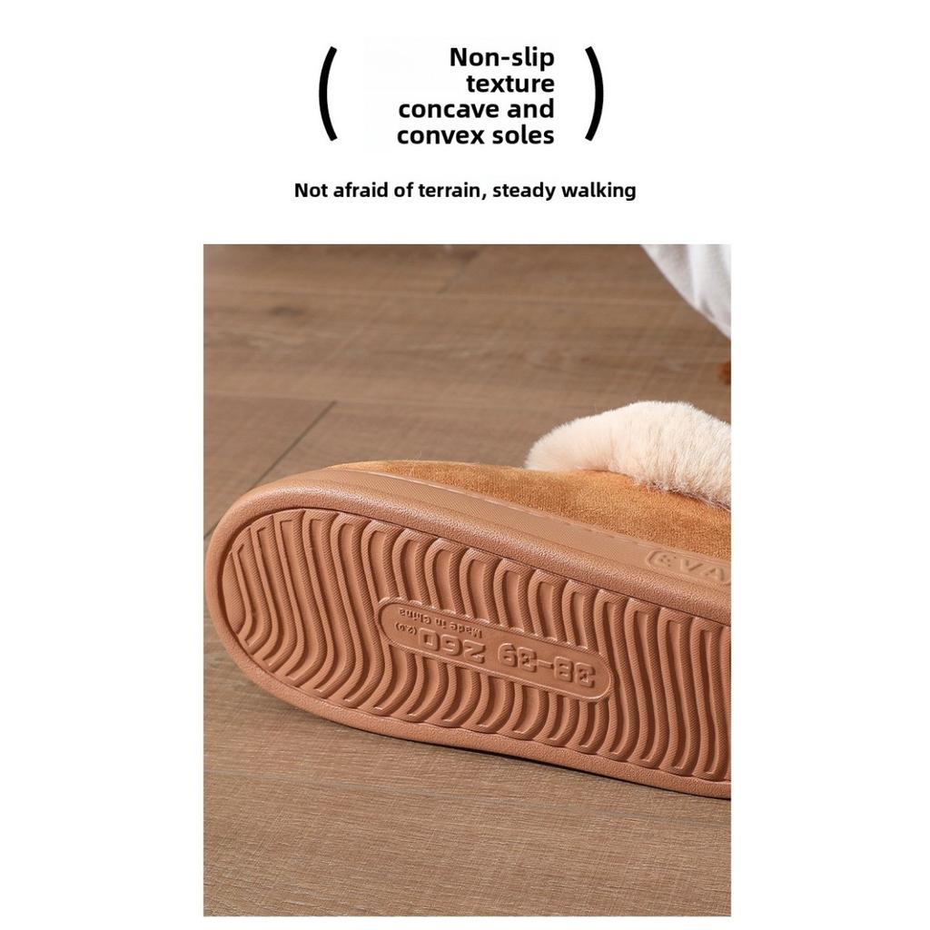 Zimowe ciepłe buty śniegowe dla pary, gruba podeszwa, antypoślizgowe, ultra miękkie jednoczęściowe, modne do domu Baotou, do użytku wewnątrz i na zewnątrz, kapcie dla mężczyzn