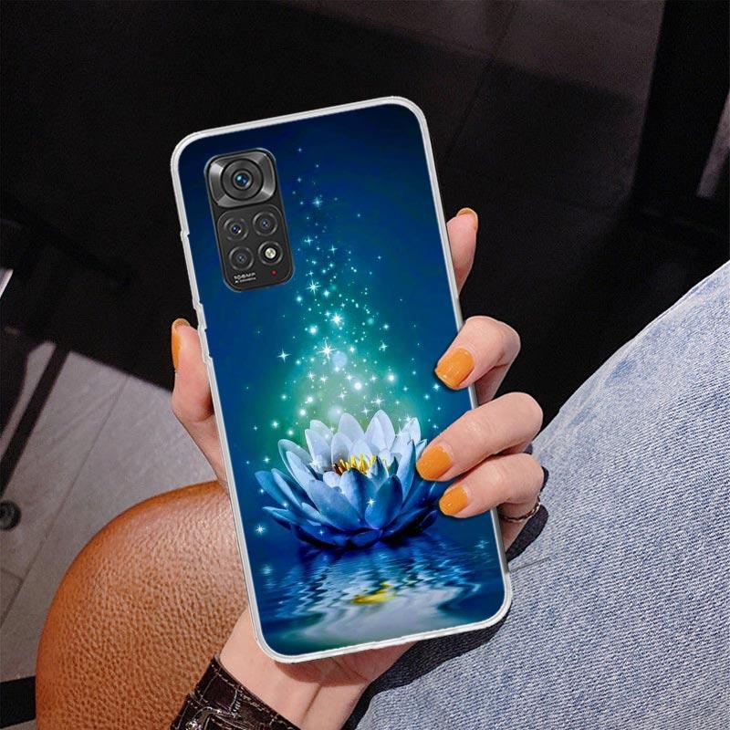 Lotus Blue White Flowers Phnoe Case for Phnoe Case for Xiaomi Redmi Note 15 14 14S 13 Pro Plus 12 12S 11S 11E 10S 10 11T 5G Uniq