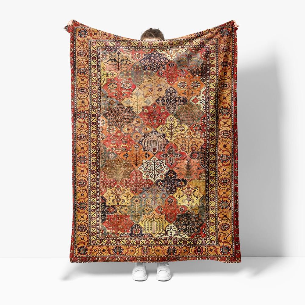 Vintage Ethnic Kilim Rug Moroccan Boho Bed Throw Blanket Decorative Cushion Cover Home Decor 75x100cm