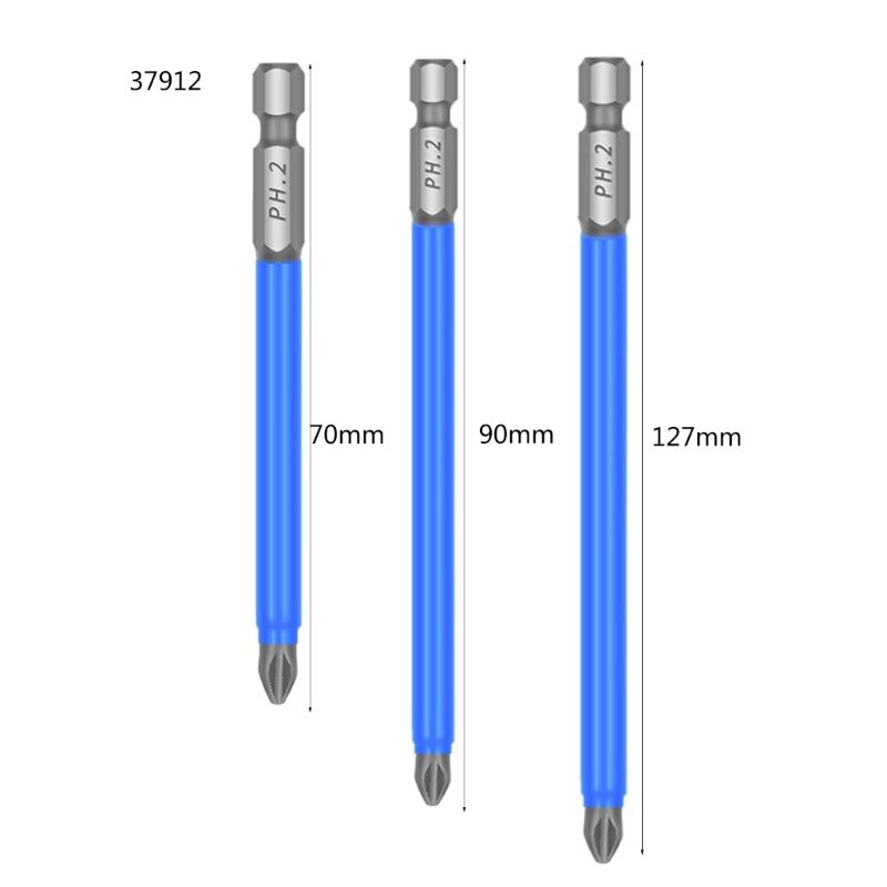 2/3/4/5/7pcs Magnetic Batch Heads Impact Strong Cross High Hardness 25/50/65/70/90/127/150mm for PH2 Screwdriver Set