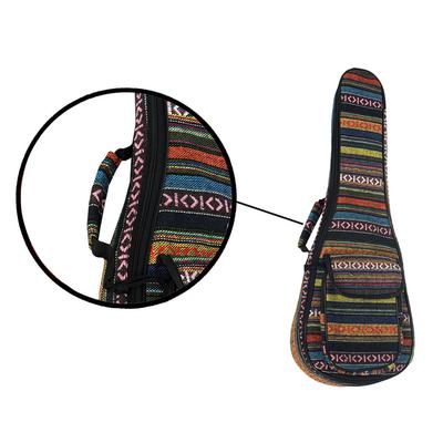 Estilo Nacional Especial 23 Bolsa para Ukulele Ukulele Uke Mochila Estojo Acolchoamento de Algodão 6mm Durável Colorida com Ajustável
