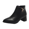 Autumn Winter New Edition Fashionable Versatile Women's Boots Zipper Short Women's Boots Elegant Simple Pointed Women's Shoes