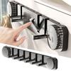 Strong Vacuum Suction Folding Coat Rack Foldable Hook Hanging Coat Holder  Closet Storage