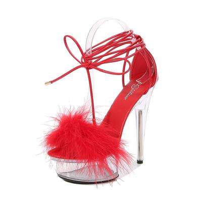 190 Series 15cm Heel 5cm Platform Super High Heels Stiletto Sexy High Super High Sandals Female Summer LFD