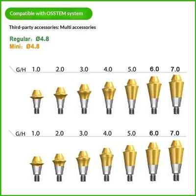 1 Set Dental Implant Right-angle Composite Abutment Titanium Alloy Implant Substitute for OSSTEM Dental Restoration Use