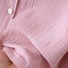 Japanese Couple's Pajamas Set: Plain Cotton, Loose Fit, Unisex, Plus Size, for Spring & Autumn.