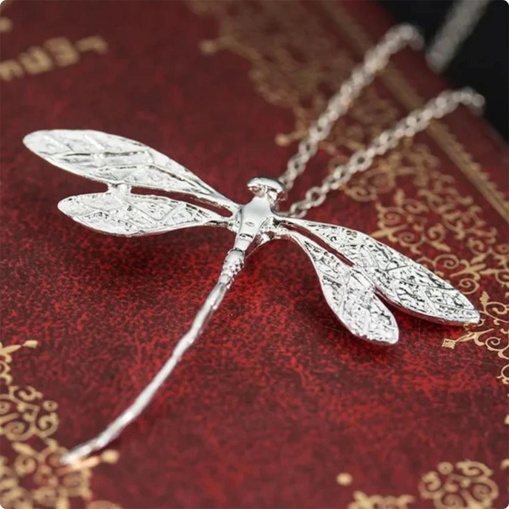 Copper 40-75cm Delicate Dragonfly Pendant Necklace for Women's Wedding Party Jewelry