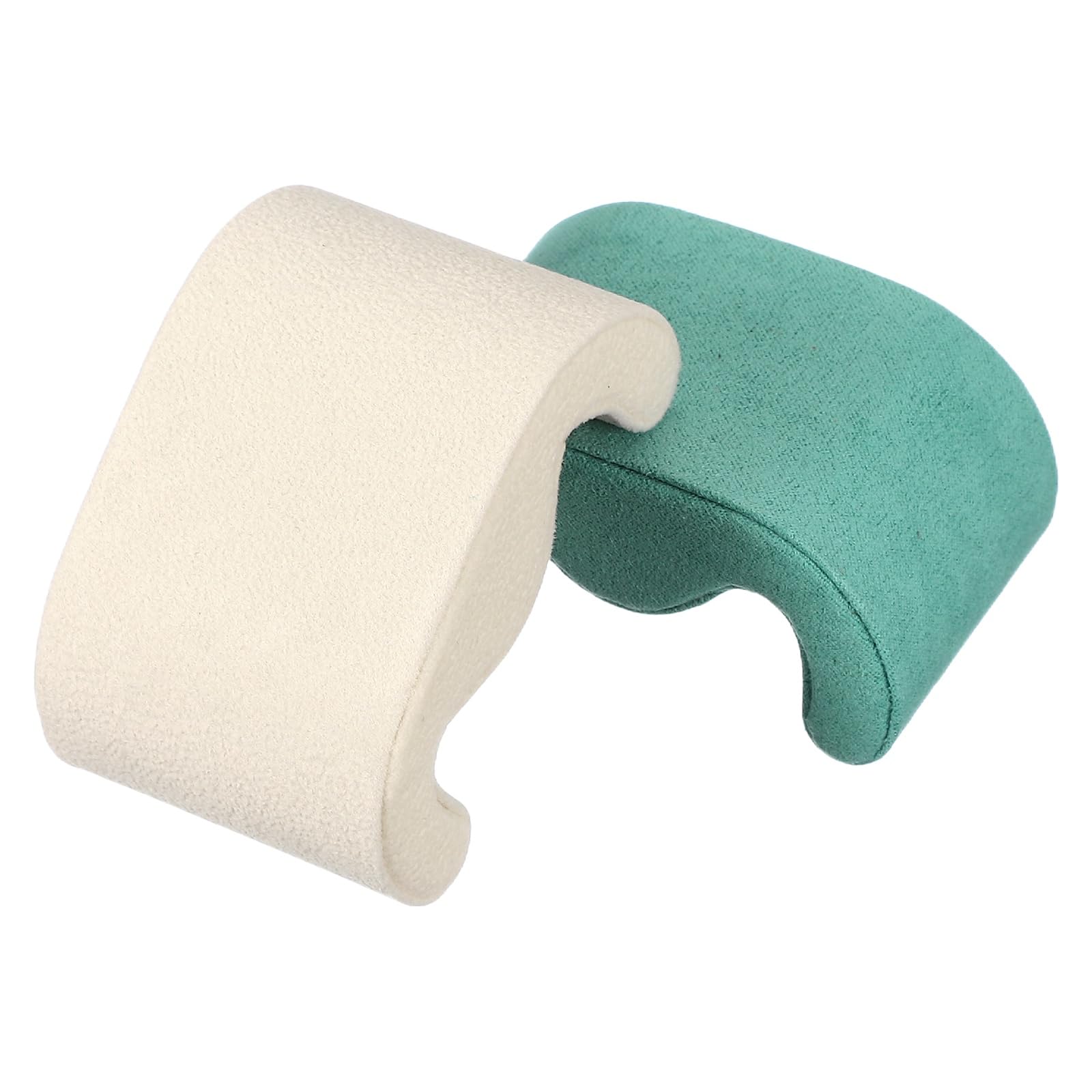 

uxcell 2-Pack Watch Case Pillow, Medium Size, Velvet, for Watch Display and Bracelet DisplayStorage, Beige & Green
