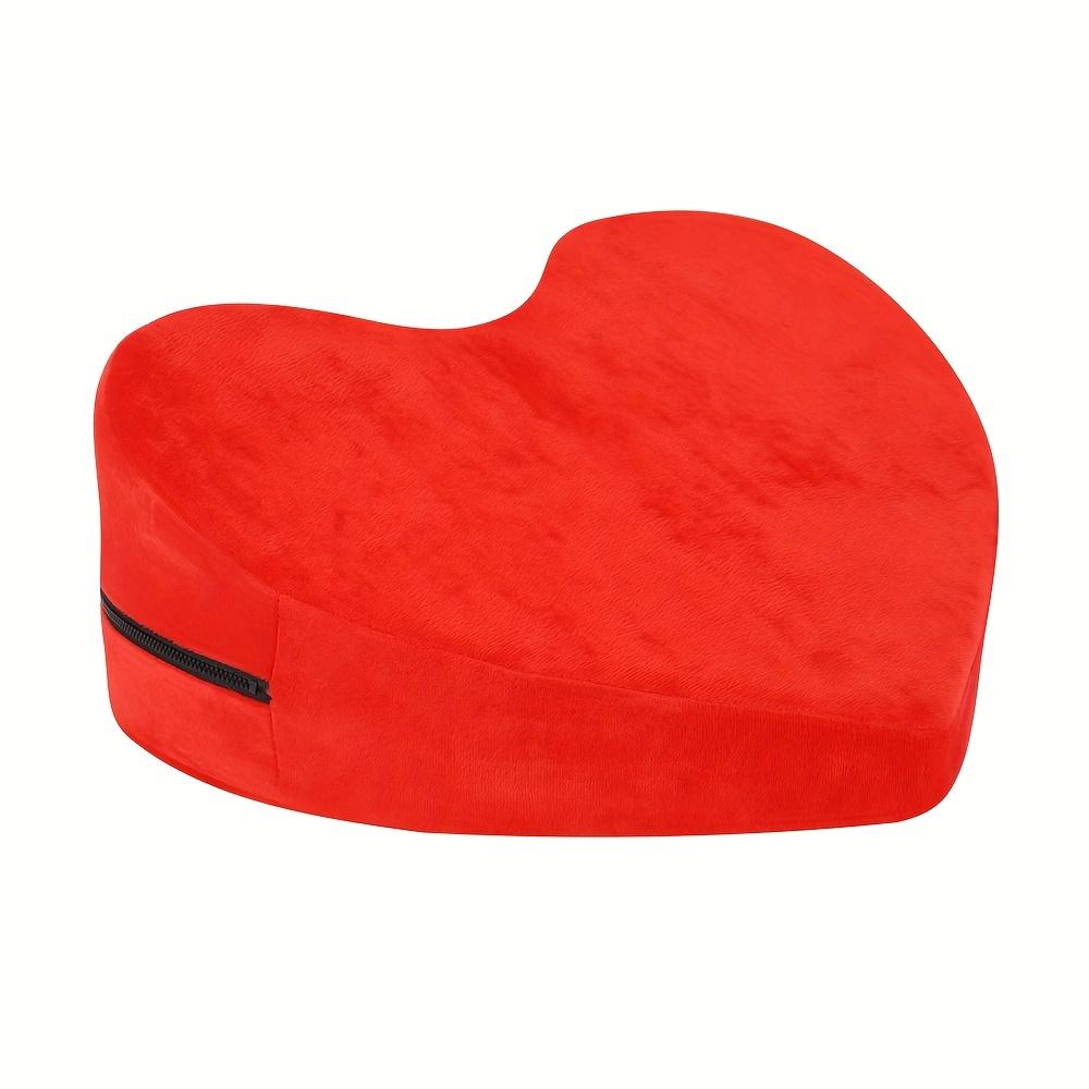 1pc Velvet Heart-shaped Sex Pillow, A Variety Of Positions Sex Auxiliary Cushion, Non-deformable Memory Meterial, Sexual Wellness, Adult Pleasure, Sex