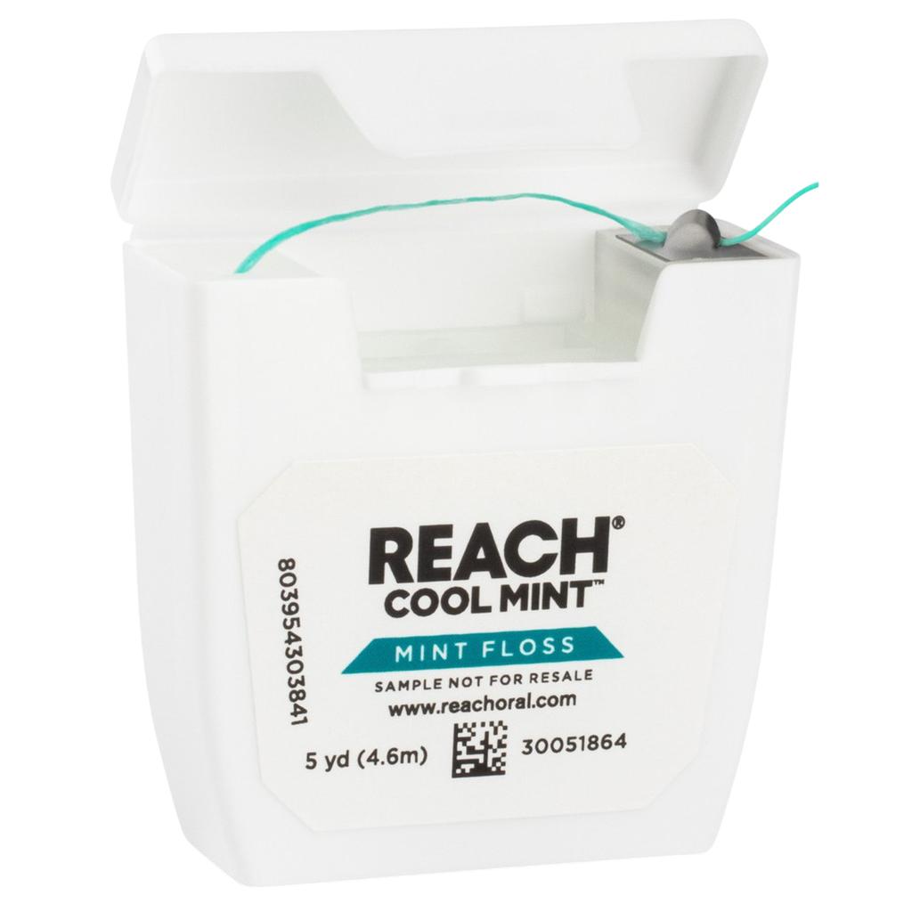 Tooth Floss, Reach, Mint Floss, For Bacterial Plaque Removal, 4.6M