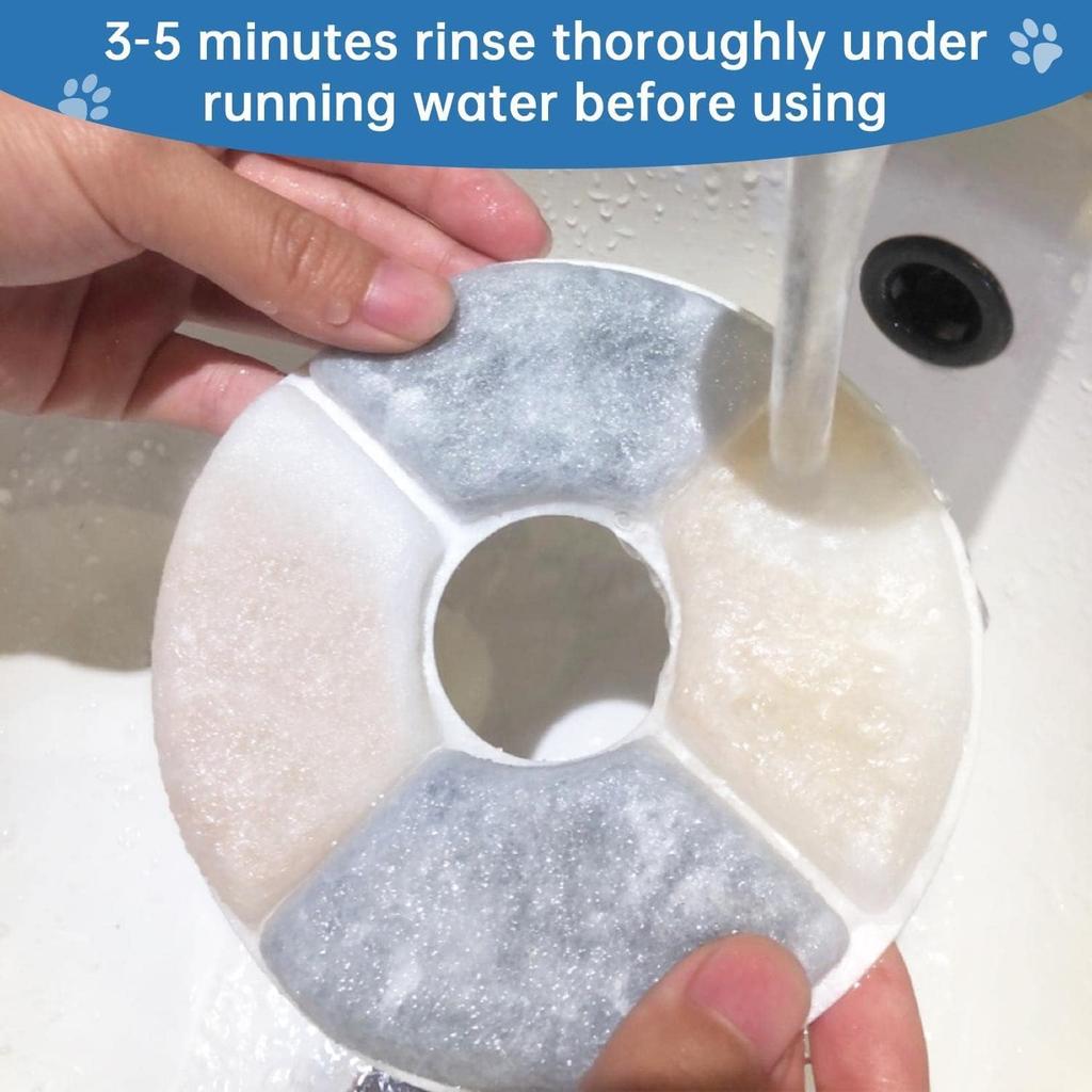 Cat Water Fountain Filters for Parner 2.4L Water Dispenser 4/8/12Pc Triple Action Replacement Pet Filter Cartridges for Dogs Cat