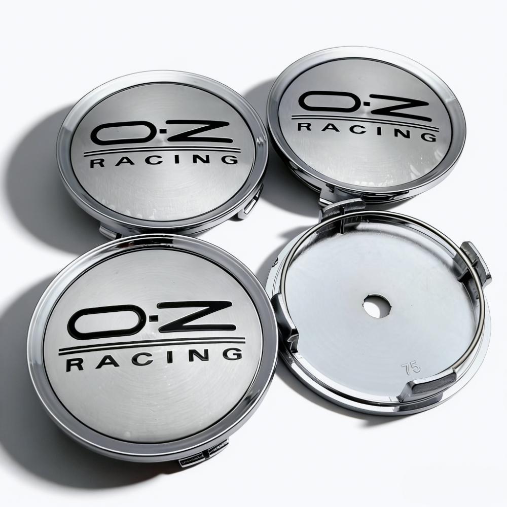4 Stück O.Z OZ Racing Logo Emblem Auto Radnabendeckel O.D. 75MM 70MM Räder Radkappe Felge Radnabendeckel Staubschutz Ersatz Auto Zubehör